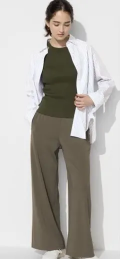 クレープジャージーストレートパンツ　新品