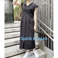 Spick & Span リネン混シャツワンピース ネイビー 38 - メルカリ