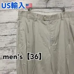 ●C65【US輸入】コットンパンツ 　ホワイト系　men's【36】