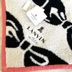 LANVIN en Bleu タオルハンカチ　リボン柄