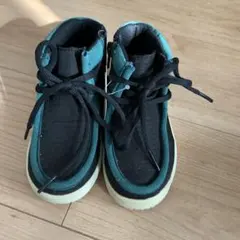 新品　HANG TEN キッズブーツ ブラック/ターコイズ　15cm