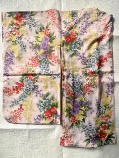 アンティーク羽織　正絹　薄ピンクに花々　大正浪漫