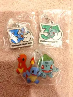 ポケモン 30周年記念 メタルチャーム アクリルスイング フシギダネ ゼニガメ