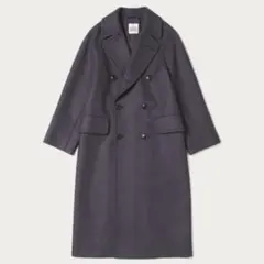 BY∴ HAMILTON WOOL MIX メルトンロングPコート　パープル