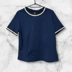 33【新品同様】ネイビー 半袖Tシャツ カットソー Ｌ