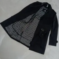 バーバリー ブラックレーベルトレンチコート ミドル ノバチェック 三陽商会製 S