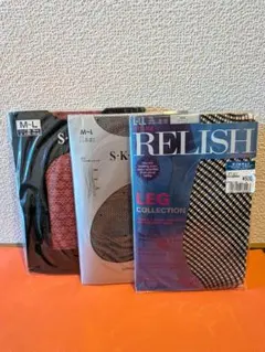 網タイツ fishnet tights M-L L-LL 3点セット