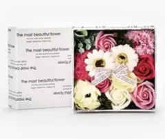 BOX 花のカタチの入浴剤 プリントボックス ソープフラワー バスフレグランス