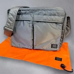 極美品 PORTER ポーター タンカーショルダーバッグ XL グレー シルバー