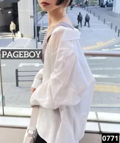 0771 PAGEBOY シアールーズシャツ ホワイト