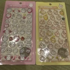押しても潰れない ちいかわ ボンボンドロップシール 3Dステッカー 2点セット