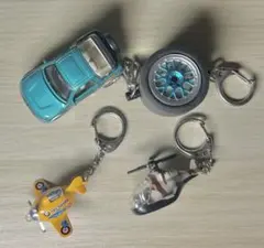乗り物系キーホルダー　4点セット