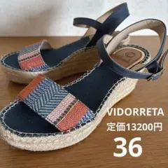 美品◆VIDORRETA◆定価13200円 スペイン製 エスパドリーユキサンダルのサムネイル