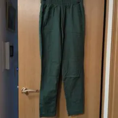 ダイアアロー　ダブルガーゼ　テーパードパンツ　L 　ボトルグリーン
