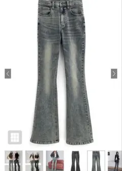 ストレッチフレアデニムパンツ