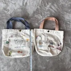 キャラクターイラスト トートバッグ 2点セット