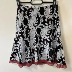 レディース　スカート　ひざ丈スカート　黒