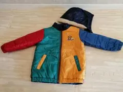 ミキハウス　青チェック柄　中綿　ジャンパー　コート