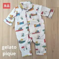 【良品販売】ジェラピケ　スヌーピーロンパース 70-80