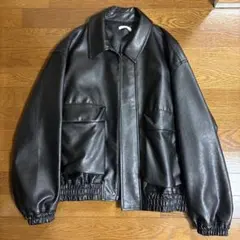 レザーショートジャケット 黒