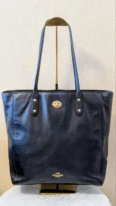 COACH F12184 ペブルトレザー トートバッグ ターンロック - メルカリ