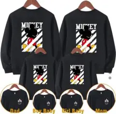 ディズニー　ミッキー　トレーナー　裏起毛　L