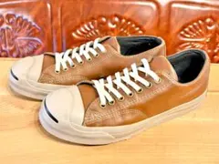 ★コンバース ジャックパーセル レザー ブラウン 茶色 ビンテージ 238★