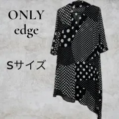 ONLY edge ドット柄 シャツ ブラウス S シアー アシンメトリーのサムネイル