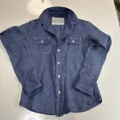 Frank & Eileen リネン　ブルーシャツ XXS