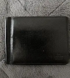 ✨ほぼ未使用　付属品完備✨グッチ　マネークリップ　エンボスレザー　ブラック　黒 ✨未使用級付属品完備✨グッチマネークリップエンボスレザーブラック黒