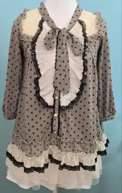 美品✨axes femme ビックリボン　ドット柄　リボン付き ブラウス　水玉のサムネイル