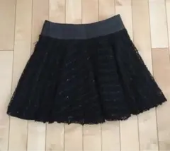 MILLY スパンコール付きフレアスカート ブラックのサムネイル