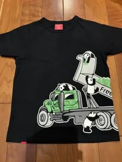 OJICO パンダ　半袖Tシャツ 黒　10A 120 130のサムネイル