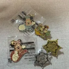 ディズニー　チャーム、クリップ、ピンズ5個セット