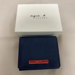 agnes b. アニエスベー バイカラー長財布 ネイビー レッド - メルカリ