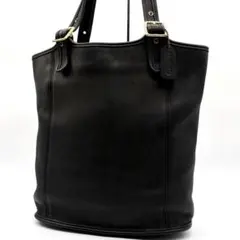 美品✨オールドコーチ トートバッグ レザー 肩掛け ゴールド金具 ブラック