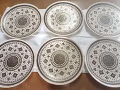 新品未使用 　欧米風　花柄 　お皿 6枚セットのサムネイル