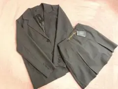 SUREVE タグ付き　チャコールグレー チェック柄 ジャケット　セットアップ