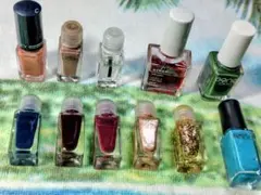 ネイルカラーセット 多色 グリッター等 11色