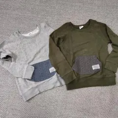 BREEZE　ブリーズ　ポケット付スウェット　２枚セット　双子