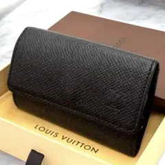 美品✨️ルイヴィトン　タイガ　キーケース　ミュルティクレ６　６連　黒