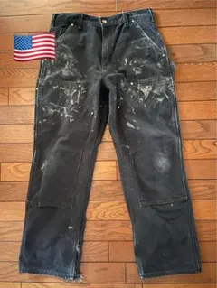 USA製！CARHARTT DOUBLEKNEE カーハートダブルニー　ブラック