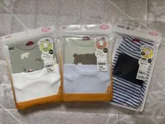 新品 半袖 長袖 70 レギンス 男の子 肌着 下着 上下 ボーダー くま 無地