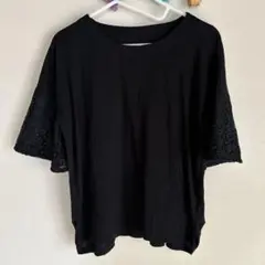 リルニーナLil ninaブラック レースフリル 半袖Tシャツのサムネイル