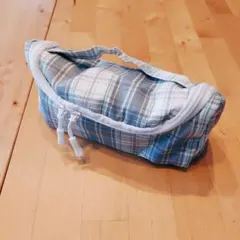 鉛筆ケース 筆箱 キャンバスチェック柄 ペンケース