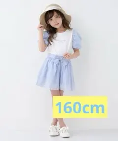 kate spade ストライプスリーブT エンブロイダリーキュロット 160