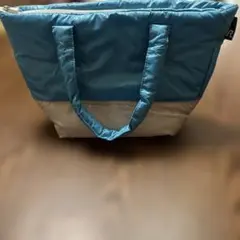 ナイロン トートバッグ 青/ベージュ