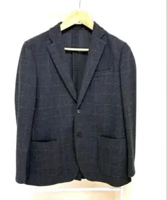 UNIQLO ジャケット　チェック柄　L 秋　冬　メンズ　グレー