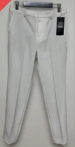 パーフェクトスーツファクトリー　スラックス　ピンストライプ　ホワイト