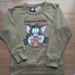 トムとジェリー トレーナー 130cm オリーブグリーン